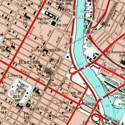 United States Geological Survey Central Park, NY-NJ (1966, 24000-Scale) digital map