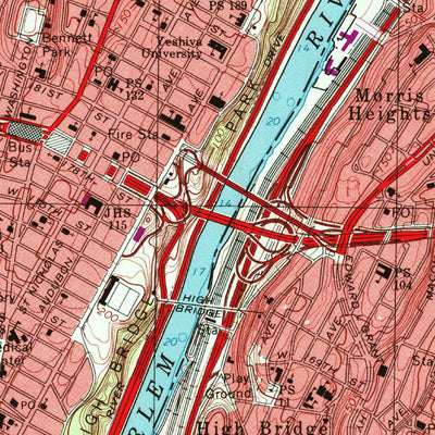 United States Geological Survey Central Park, NY-NJ (1995, 24000-Scale) digital map