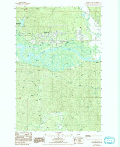 United States Geological Survey Central Park, WA (1986, 24000-Scale) digital map