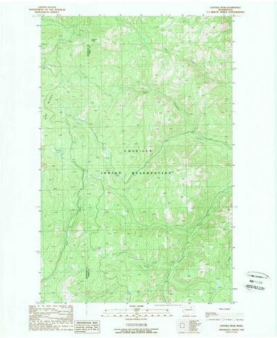 United States Geological Survey Central Peak, WA (1989, 24000-Scale) digital map