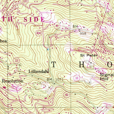 United States Geological Survey Central Saint Thomas, VI (1955, 24000-Scale) digital map
