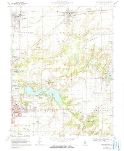 United States Geological Survey Centralia East, IL (1970, 24000-Scale) digital map