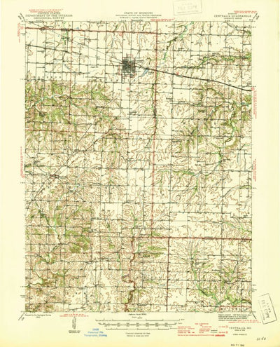 United States Geological Survey Centralia, MO (1945, 62500-Scale) digital map