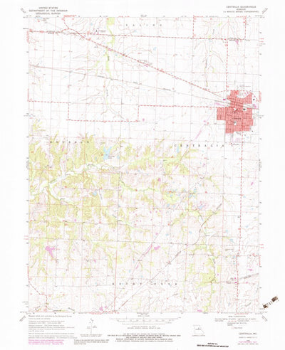 United States Geological Survey Centralia, MO (1969, 24000-Scale) digital map
