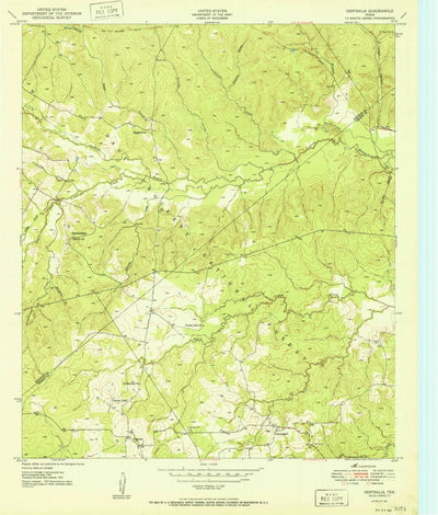 United States Geological Survey Centralia, TX (1951, 24000-Scale) digital map