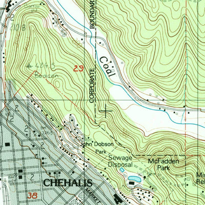 United States Geological Survey Centralia, WA (1985, 24000-Scale) digital map