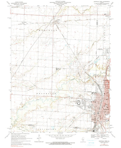 United States Geological Survey Centralia West, IL (1969, 24000-Scale) digital map