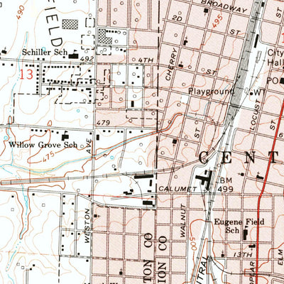 United States Geological Survey Centralia West, IL (1969, 24000-Scale) digital map