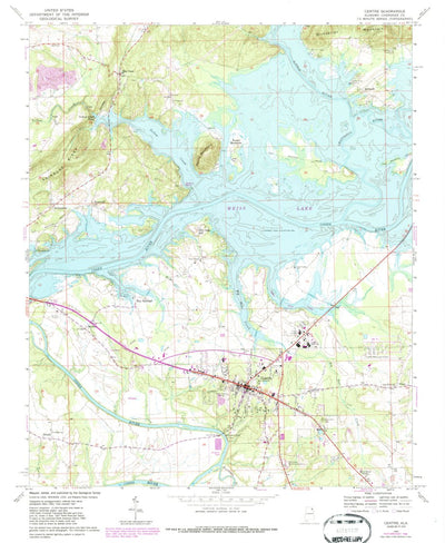 United States Geological Survey Centre, AL (1967, 24000-Scale) digital map