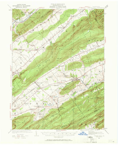 United States Geological Survey Centre Hall, PA (1924, 62500-Scale) digital map