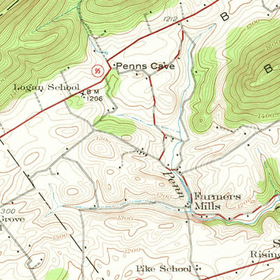 United States Geological Survey Centre Hall, PA (1924, 62500-Scale) digital map