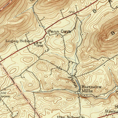 United States Geological Survey Centre Hall, PA (1929, 62500-Scale) digital map