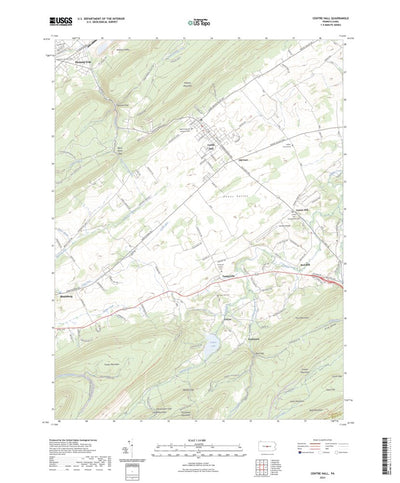 United States Geological Survey Centre Hall, PA (2023, 24000-Scale) digital map
