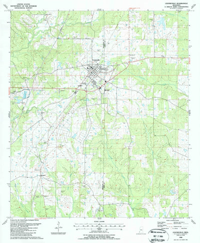 United States Geological Survey Centreville, MS (1988, 24000-Scale) digital map