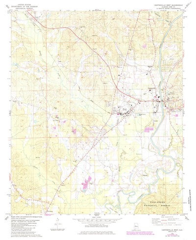 United States Geological Survey Centreville West, AL (1980, 24000-Scale) digital map