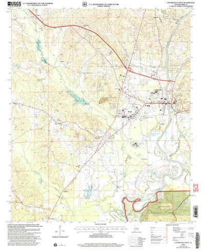 United States Geological Survey Centreville West, AL (2002, 24000-Scale) digital map
