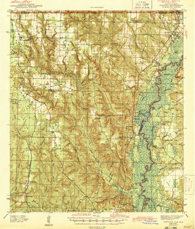 United States Geological Survey Century, FL-AL (1943, 62500-Scale) digital map