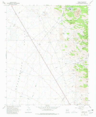 United States Geological Survey Cerbat, AZ (1968, 24000-Scale) digital map