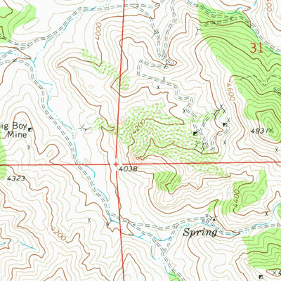 United States Geological Survey Cerbat, AZ (1968, 24000-Scale) digital map