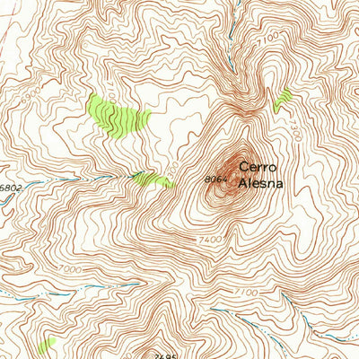 United States Geological Survey Cerro Alesna, NM (1963, 24000-Scale) digital map