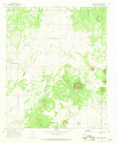United States Geological Survey Cerro Alto, NM (1967, 24000-Scale) digital map