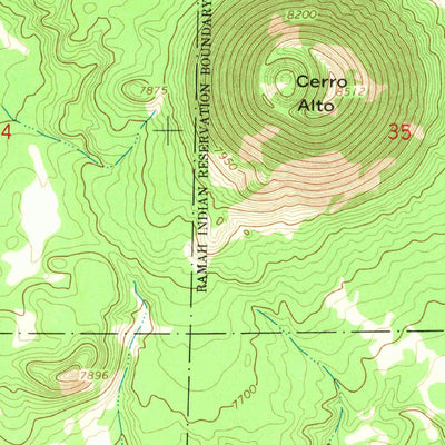 United States Geological Survey Cerro Alto, NM (1967, 24000-Scale) digital map