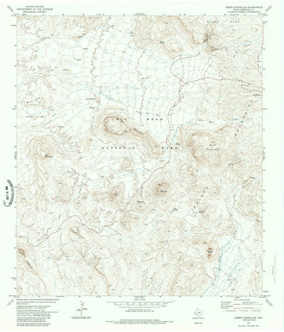 United States Geological Survey Cerro Castellan, TX (1971, 24000-Scale) digital map