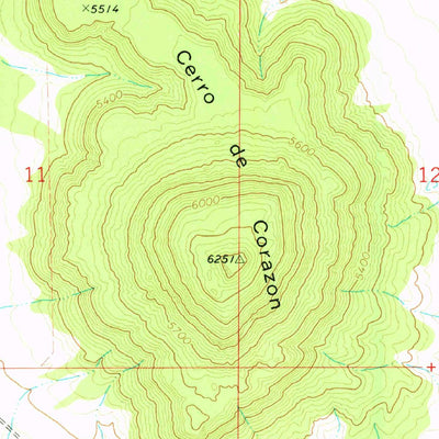 United States Geological Survey Cerro De Corazon, NM (1972, 24000-Scale) digital map