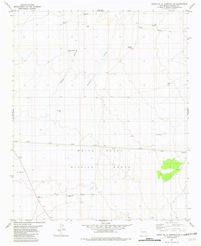 United States Geological Survey Cerro De La Campana SE, NM (1982, 24000-Scale) digital map