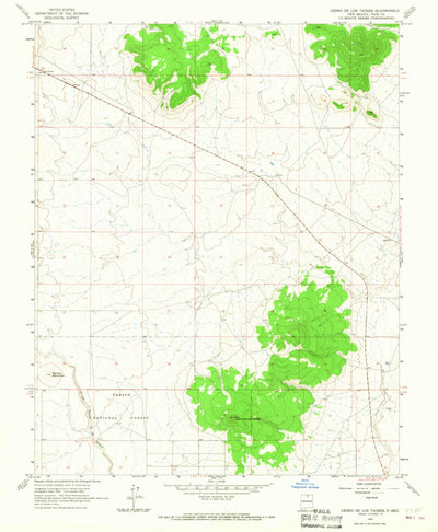 United States Geological Survey Cerro De Los Taoses, NM (1963, 24000-Scale) digital map