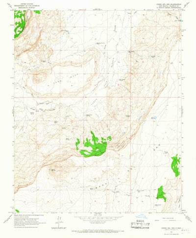 United States Geological Survey Cerro Del Oro, NM (1964, 24000-Scale) digital map