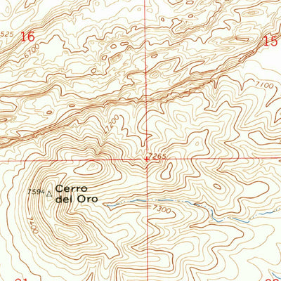 United States Geological Survey Cerro Del Oro, NM (1964, 24000-Scale) digital map