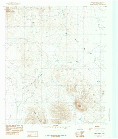 United States Geological Survey Cerro Diablo, TX (1984, 24000-Scale) digital map