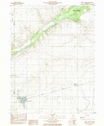 United States Geological Survey Cerro Gordo, IL (1983, 24000-Scale) digital map