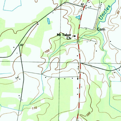 United States Geological Survey Cerro Gordo, NC (1986, 24000-Scale) digital map