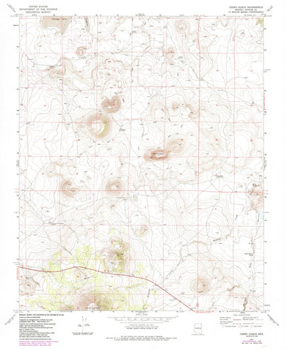 United States Geological Survey Cerro Hueco, AZ (1971, 24000-Scale) digital map