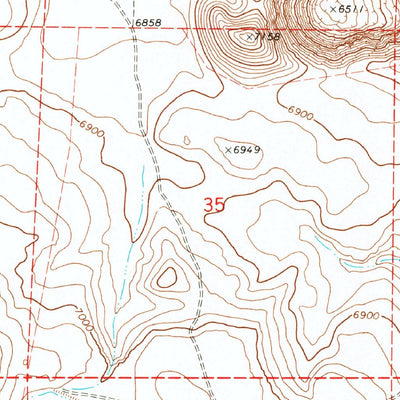 United States Geological Survey Cerro Hueco, AZ (1971, 24000-Scale) digital map