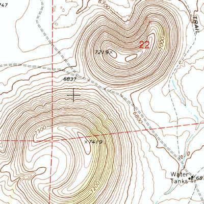 United States Geological Survey Cerro Hueco, AZ (1971, 24000-Scale) digital map