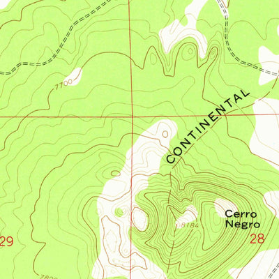 United States Geological Survey Cerro Hueco, NM (1967, 24000-Scale) digital map