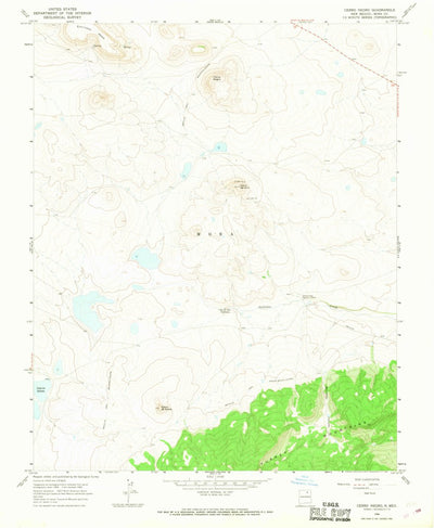 United States Geological Survey Cerro Negro, NM (1966, 24000-Scale) digital map