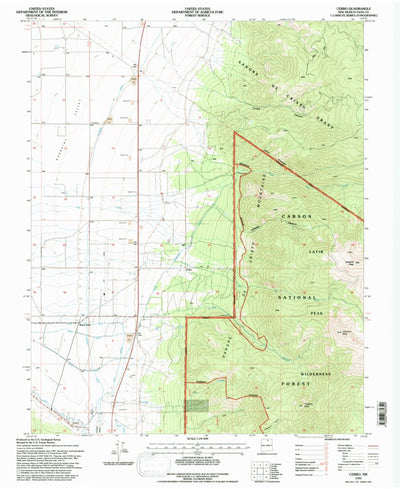 United States Geological Survey Cerro, NM (1995, 24000-Scale) digital map