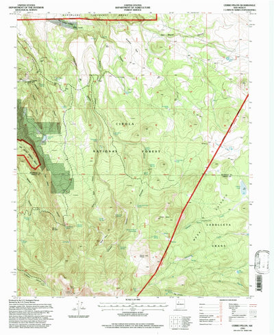United States Geological Survey Cerro Pelon, NM (1995, 24000-Scale) digital map