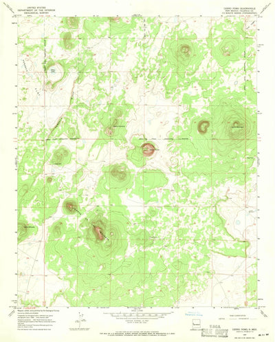 United States Geological Survey Cerro Pomo, NM (1967, 24000-Scale) digital map