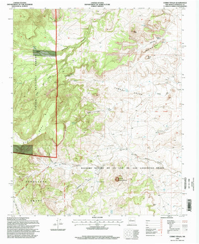 United States Geological Survey Cerro Tinaja, NM (1995, 24000-Scale) digital map