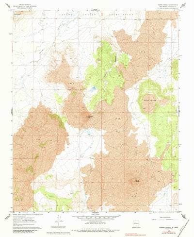 United States Geological Survey Cerro Verde, NM (1960, 24000-Scale) digital map