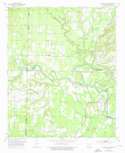 United States Geological Survey Cerrogordo, AR-OK (1951, 24000-Scale) digital map