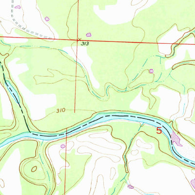 United States Geological Survey Cerrogordo, AR-OK (1951, 24000-Scale) digital map