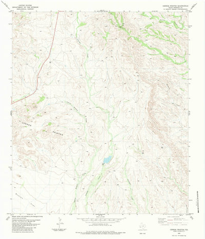 United States Geological Survey Cerros Prietos, TX (1983, 24000-Scale) digital map