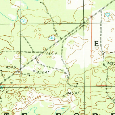 United States Geological Survey Chabeneau Lake, MI (1986, 24000-Scale) digital map