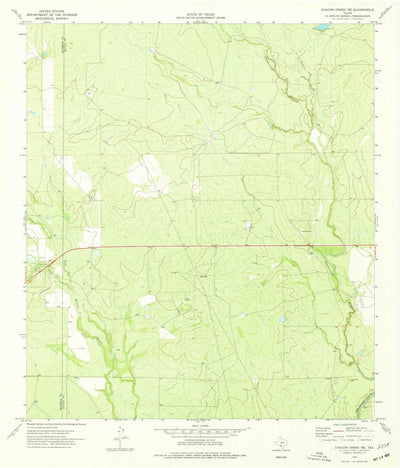 United States Geological Survey Chacon Creek NE, TX (1974, 24000-Scale) digital map